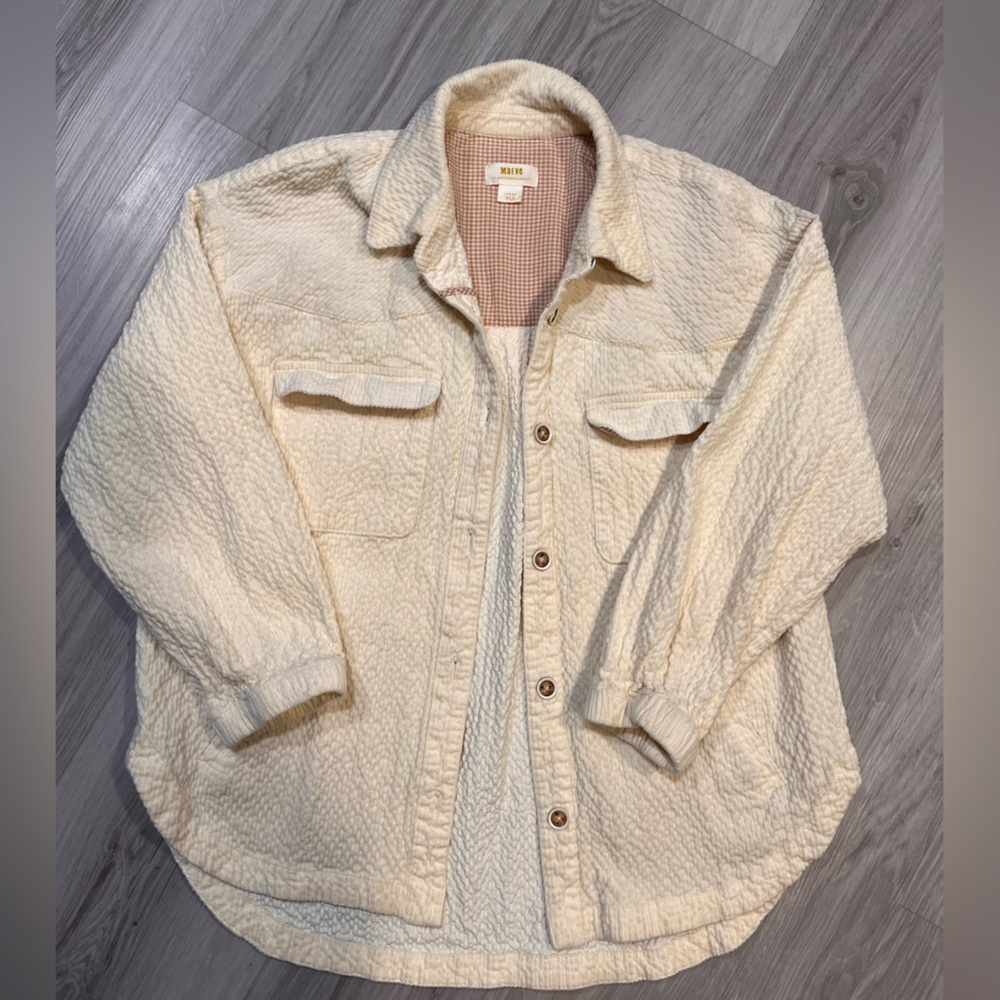NWOT ANTHROPOLOGIE Cream Button-Up Women's Jacket - Picture 7 of 14